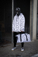 all over ghost print hooded sweatshirt - white