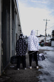 all over ghost print hooded sweatshirt - white