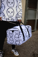 all over ghost print duffle bag - white
