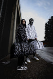 all over ghost print duffle bag - white