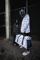 all over ghost print hooded sweatshirt - white