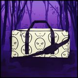 all over ghost print duffle bag - white