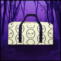 all over ghost print duffle bag - white
