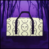 all over ghost print duffle bag - white