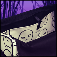 all over ghost print duffle bag - white