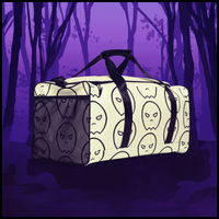 all over ghost print duffle bag - white