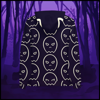 all over ghost print - hooded sweatshirt - black