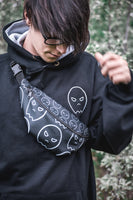 all over ghost fanny pack - black
