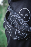 all over ghost fanny pack - black