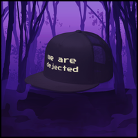 pixelated logo trucker hat