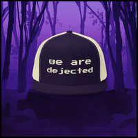 pixelated logo trucker hat