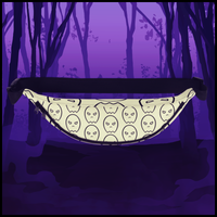 all over ghost fanny pack - white