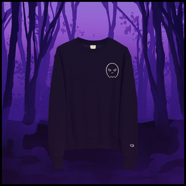ghost embroidered logo - champion sweatshirt