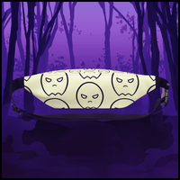 all over ghost fanny pack - white